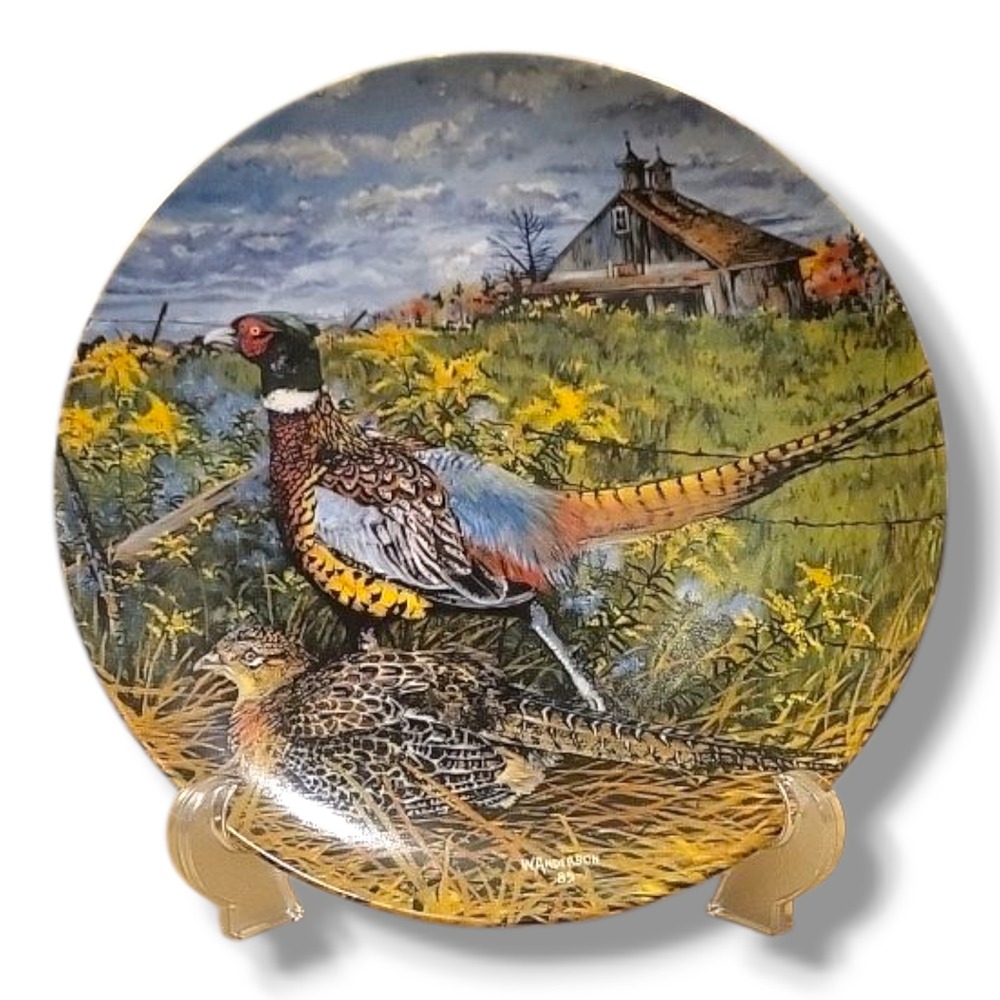 Vintage 1986 Edwin M. Knowles Collectors Plate "The Pheasant" By Wayne Anderson